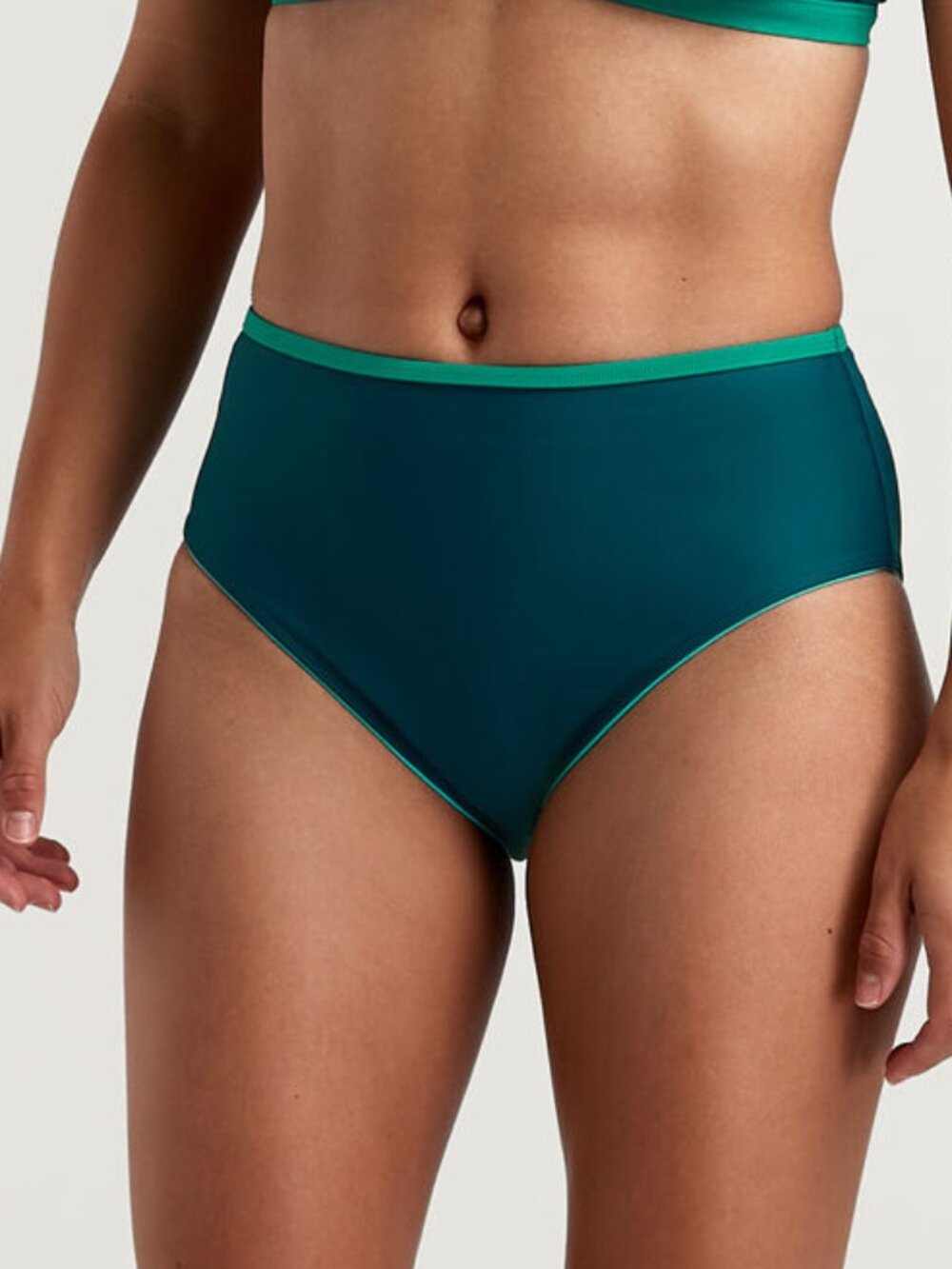NWT Title Nine Riptide High Waisted Bikini Bottom - Size Medium